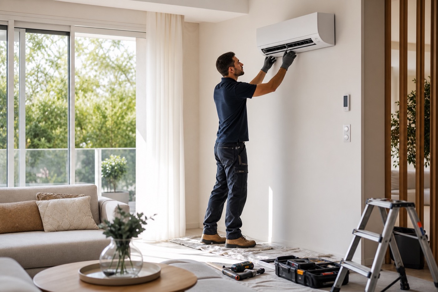 Installation de climatisation moderne dans l’Essonne